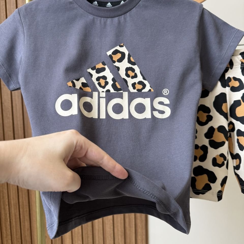 Leopar Basklı Biker Taytlı Mrka Takım