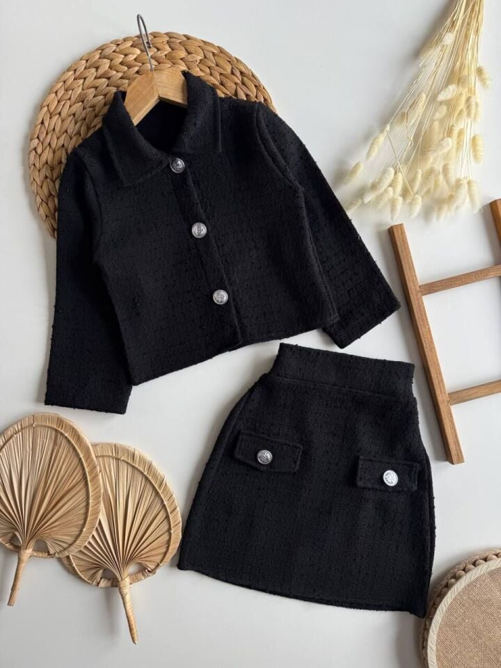 Siyah Tüvit Ceketli Takım 7-8 YAŞ