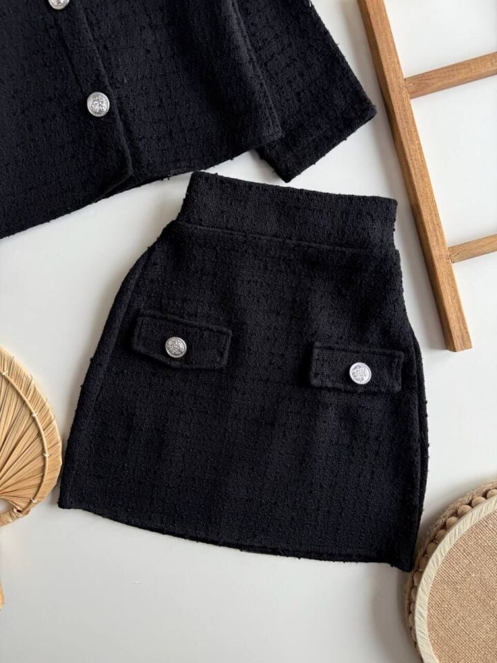 Siyah Tüvit Ceketli Takım 7-8 YAŞ