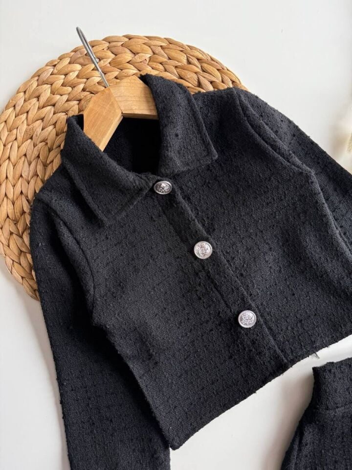 Siyah Tüvit Ceketli Takım 7-8 YAŞ