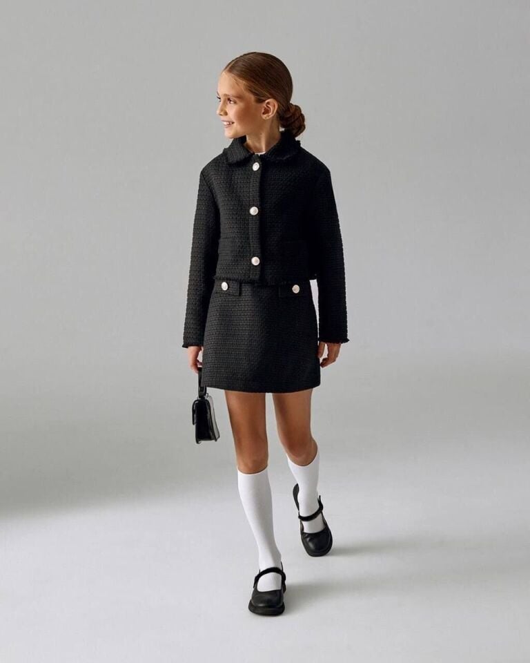 Siyah Tüvit Ceketli Takım 9-10 YAŞ