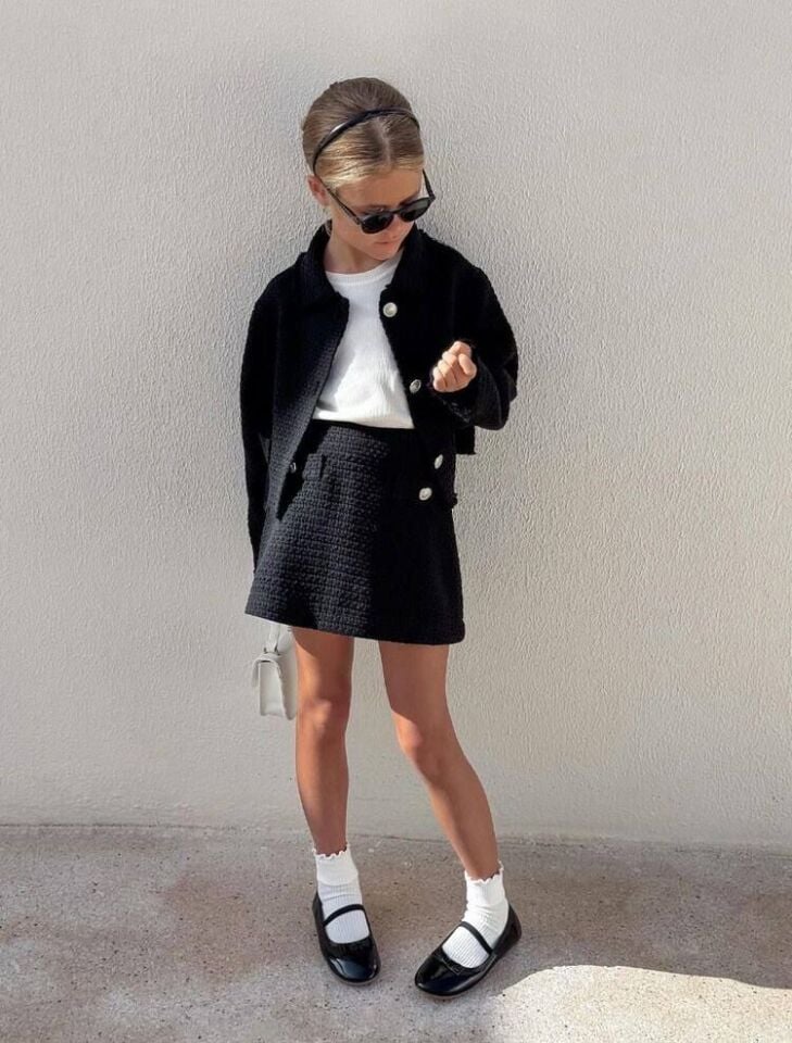 Siyah Tüvit Ceketli Takım 9-10 YAŞ