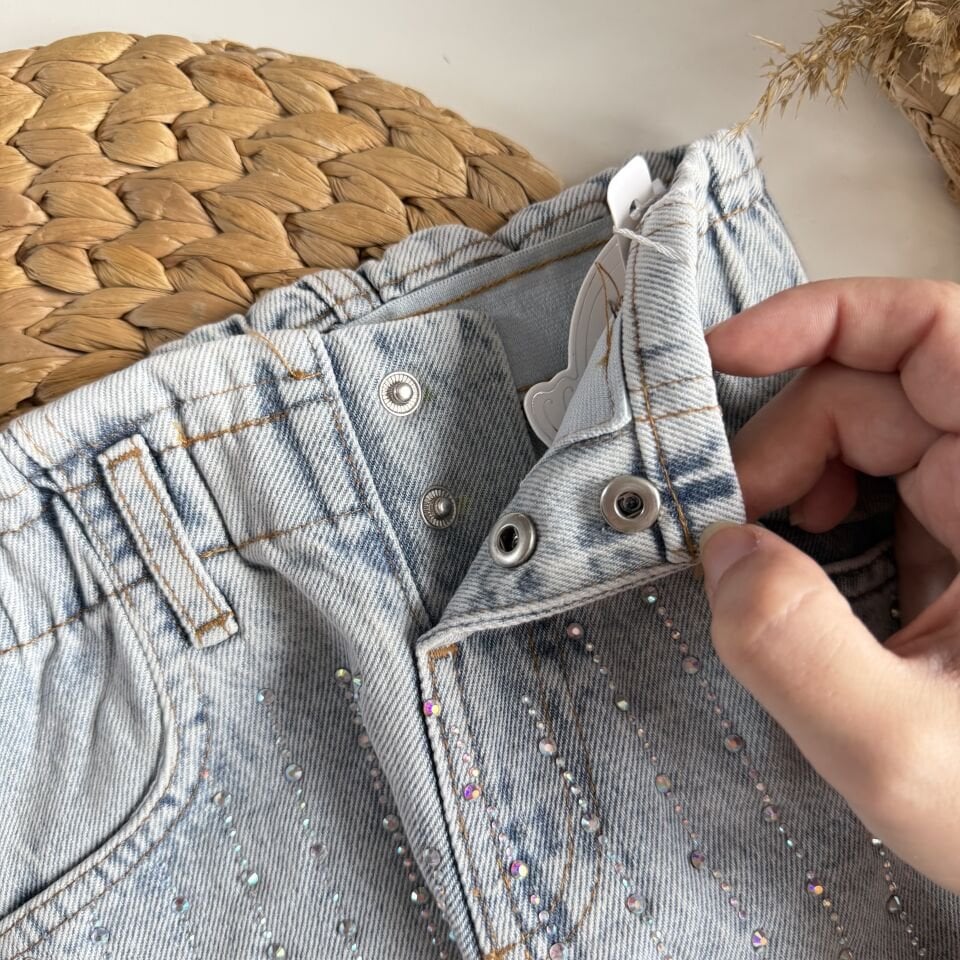 Taşlı Denim Jean