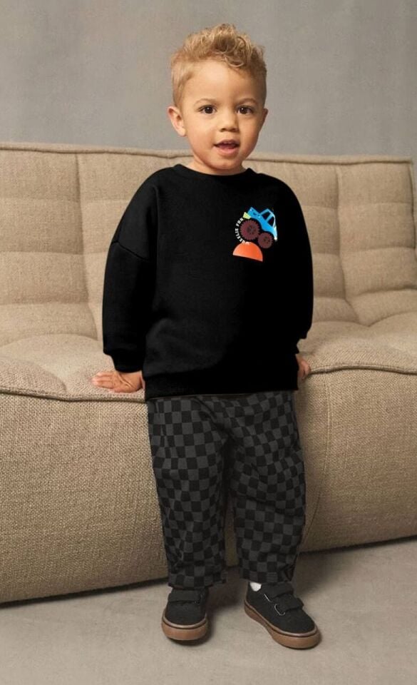 3 İplik Siyah Cool Day Takım 7-8 YAŞ