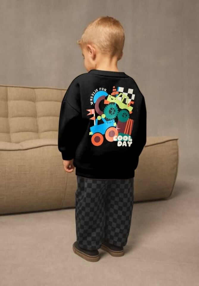 3 İplik Siyah Cool Day Takım 7-8 YAŞ