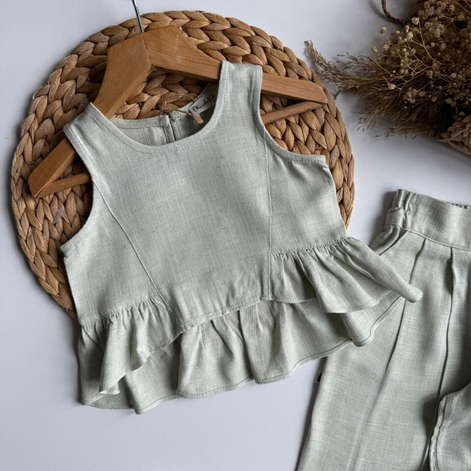 Mint %100 Keten Takım 5-6 YAŞ