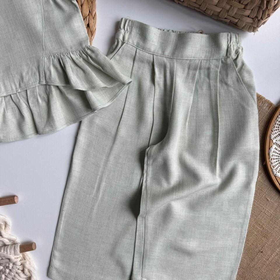 Mint %100 Keten Takım 5-6 YAŞ