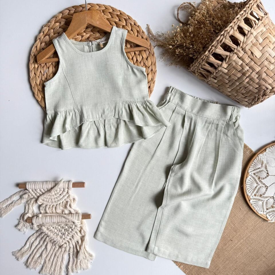 Mint %100 Keten Takım 5-6 YAŞ