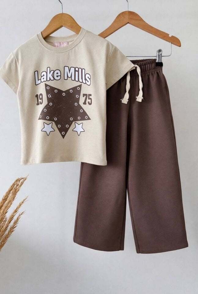 Yızdızlı Baskılı Kahve Takım 2-3 YAŞ