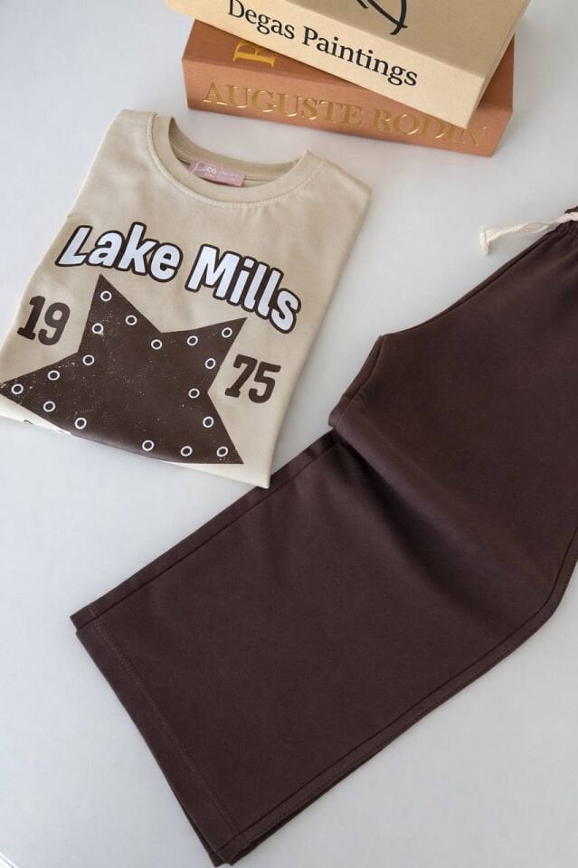 Yızdızlı Baskılı Kahve Takım 2-3 YAŞ