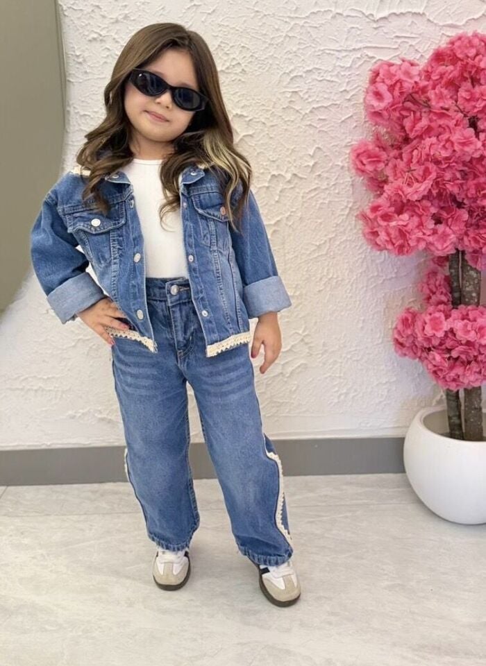 Denim Ceketli Takım 9-10 YAŞ