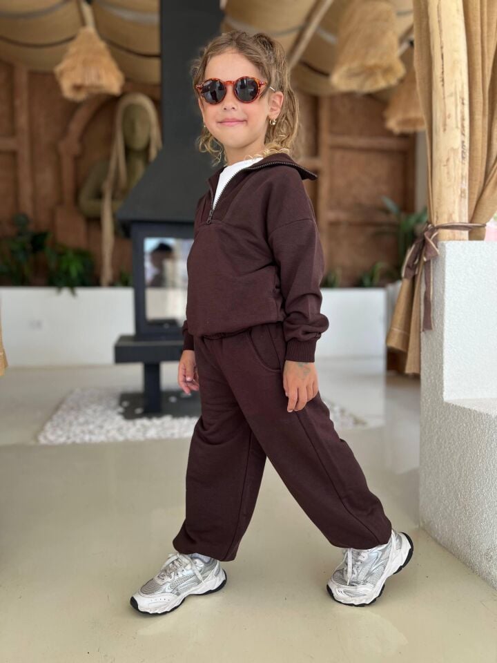 Lastikli Kahve İkili Takım 9-10 YAŞ