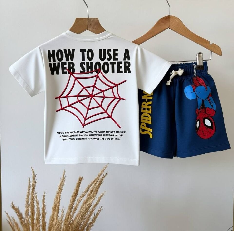 Spiderman Baskılı Takım 3-4 YAŞ