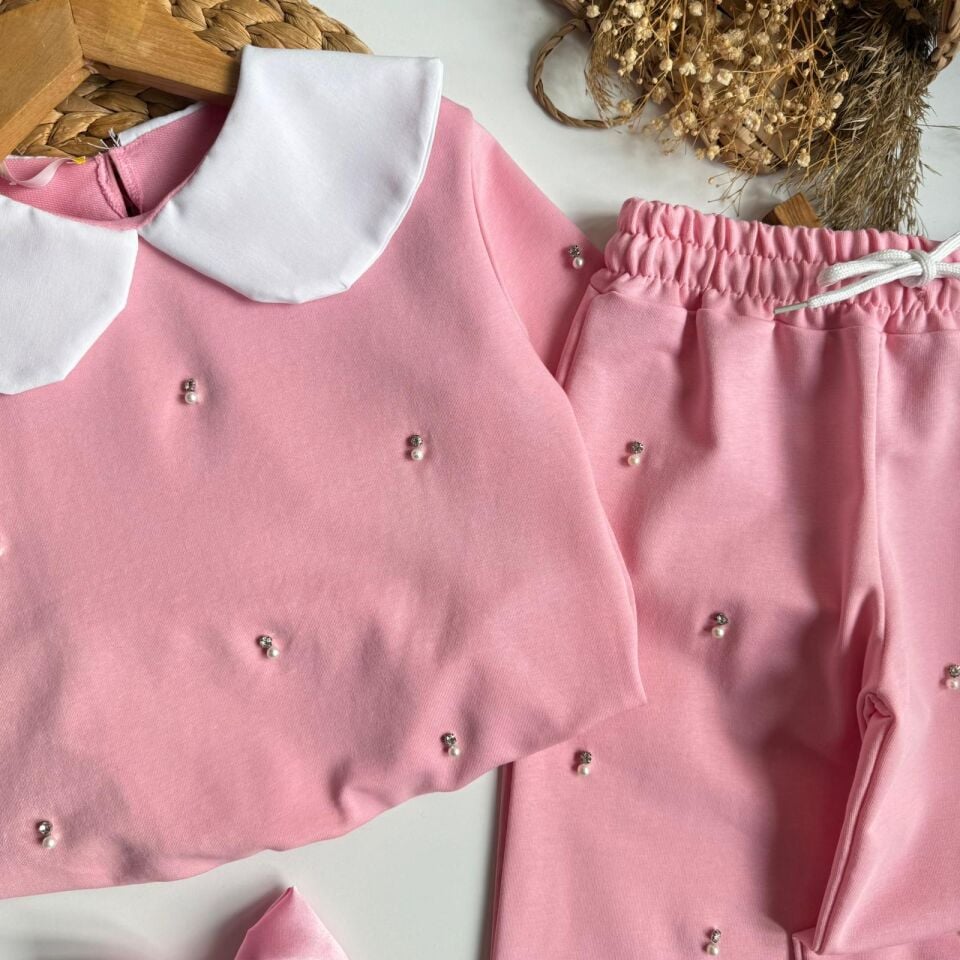 Bebe Yaka Taşlı Takım 9-10 YAŞ