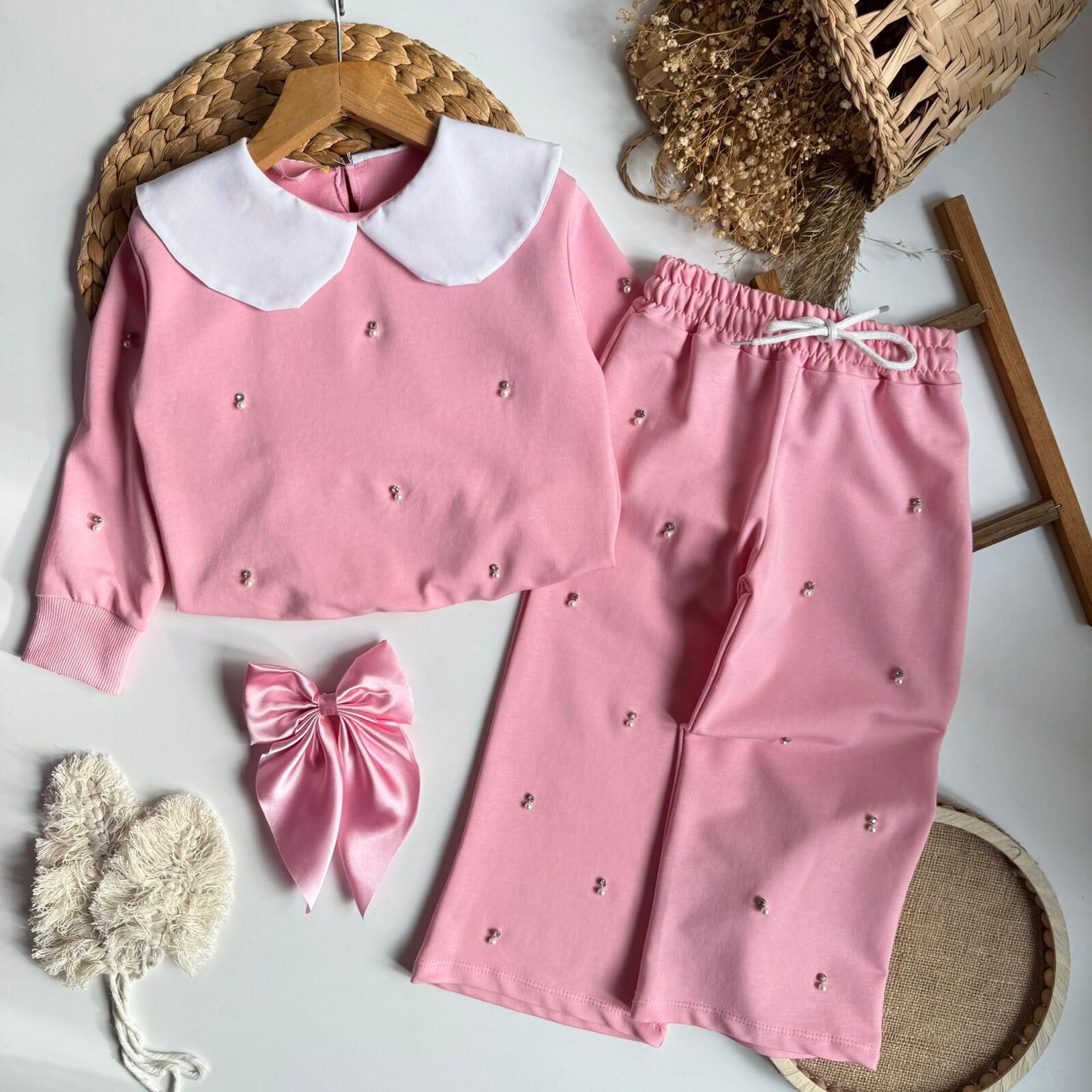 Bebe Yaka Taşlı Takım 9-10 YAŞ