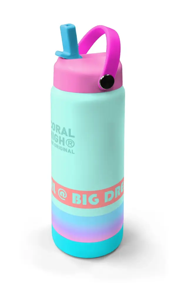 Coral High Renkli Desenli Katlanır Ağızlıklı Çelik Termos 650 ml 38372 Adet