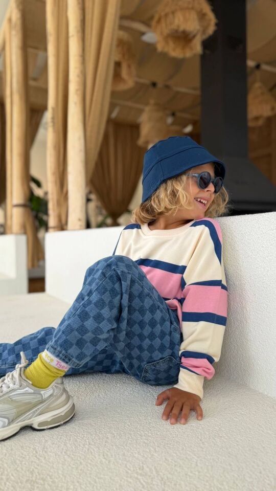 Basic Çizgili Unisex Takım 9-10 YAŞ