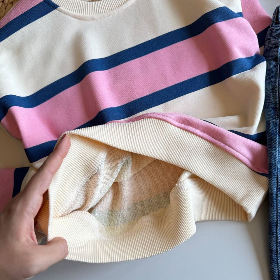 Basic Çizgili Unisex Takım 9-10 YAŞ