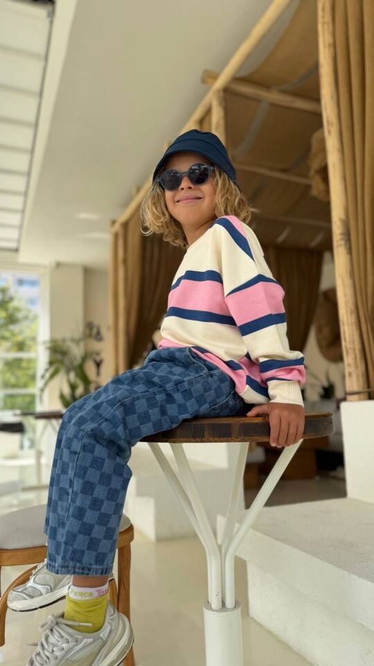 Basic Çizgili Unisex Takım 9-10 YAŞ
