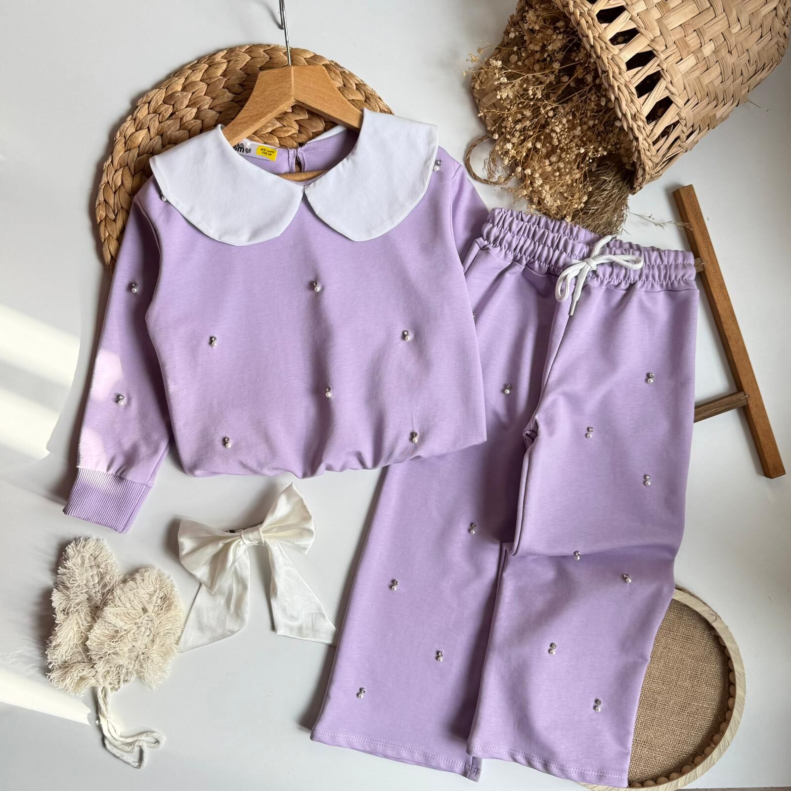 Bebe Yaka Taşlı Takım 9-10 YAŞ