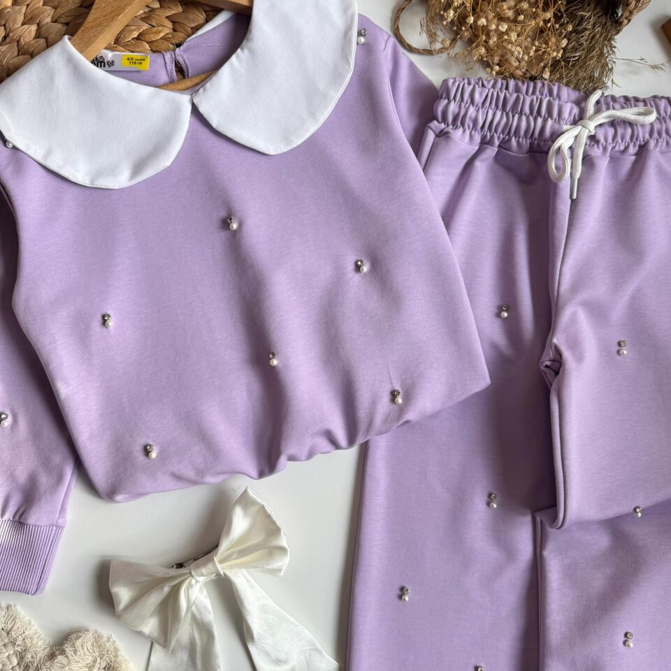 Bebe Yaka Taşlı Takım 9-10 YAŞ