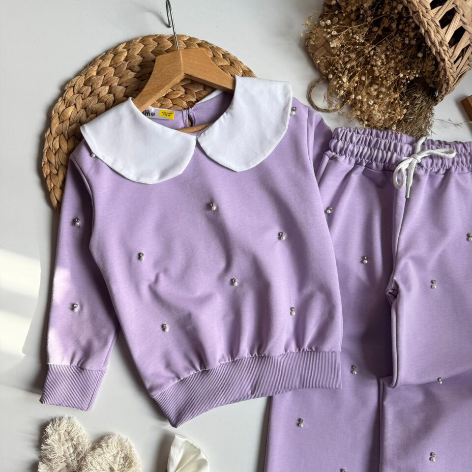 Bebe Yaka Taşlı Takım 9-10 YAŞ