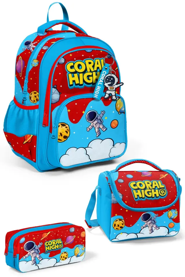 Coral High Kids Astronot Uzay Desenli 3'lü Okul Çanta Seti SET0133245 Adet