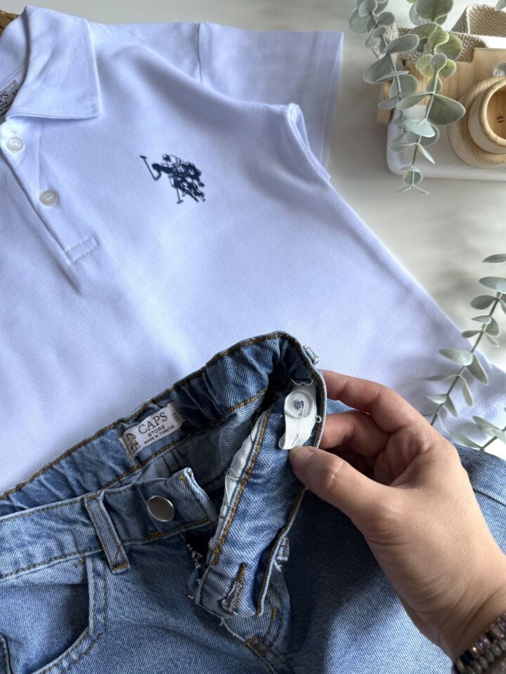 Polo Yaka Kot Şort Takım
