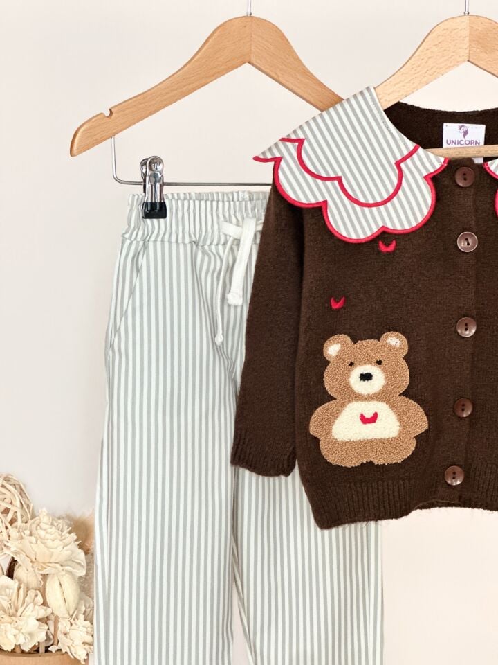 Triko Hırka- Gabardin Pantolon Takım 7-8 YAŞ