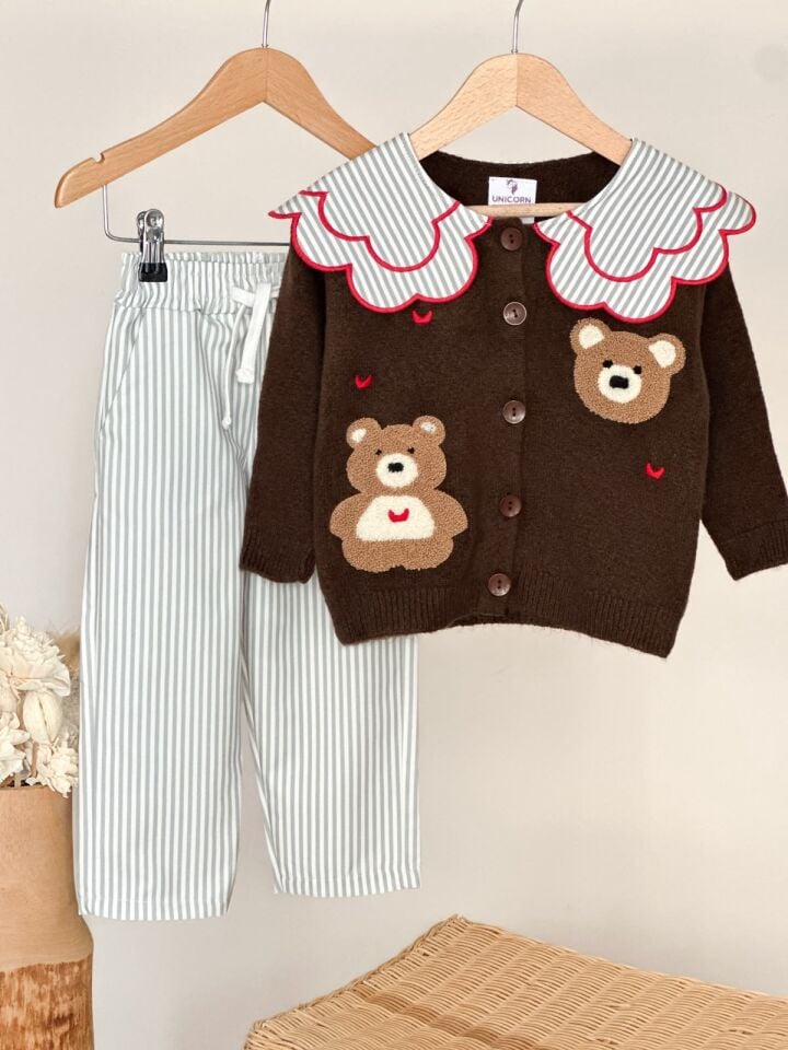 Triko Hırka- Gabardin Pantolon Takım 7-8 YAŞ