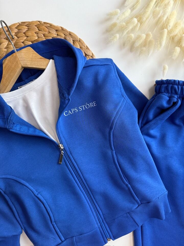 Unısex Fermuarlı Mavi Takım 9-10 YAŞ