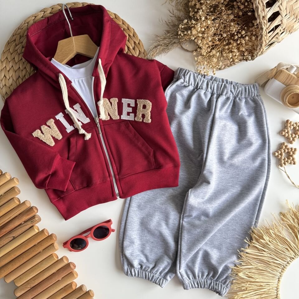 Unisex 2 iplik Fermuarlı Takım