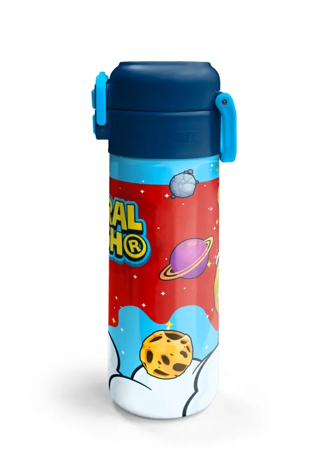 Coral High Kids Kırmızı Mavi Astronot Uzay Desenli Pipetli ve Direkt İçim Çelik Termos 500 ml 38127 Adet