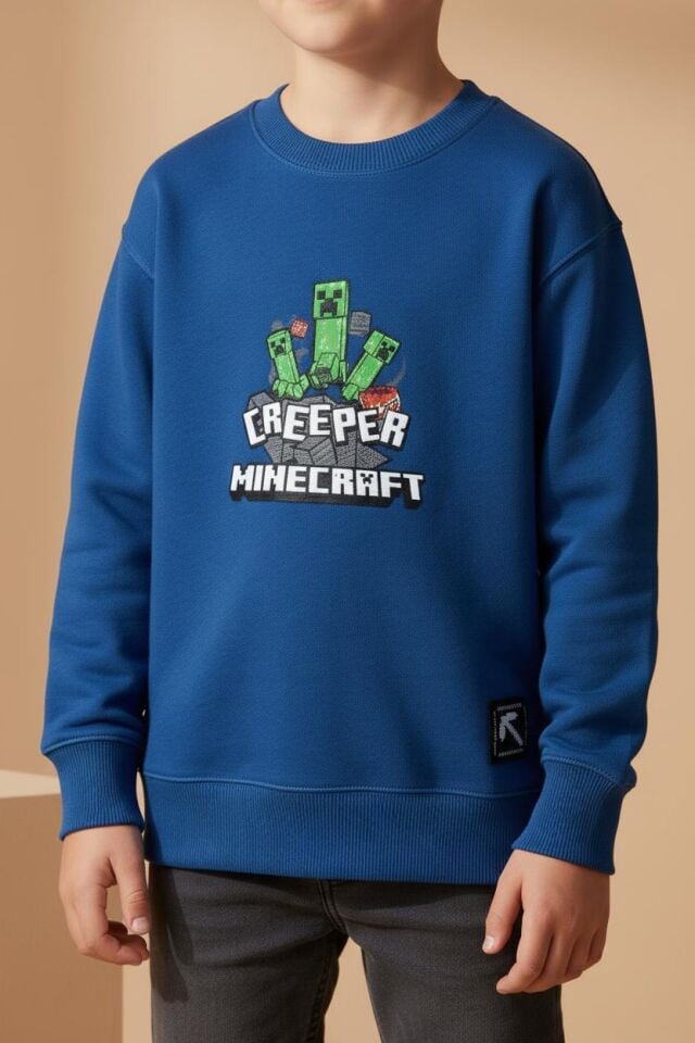 MineCraft Baskılı Sweat (6-14 yaş)