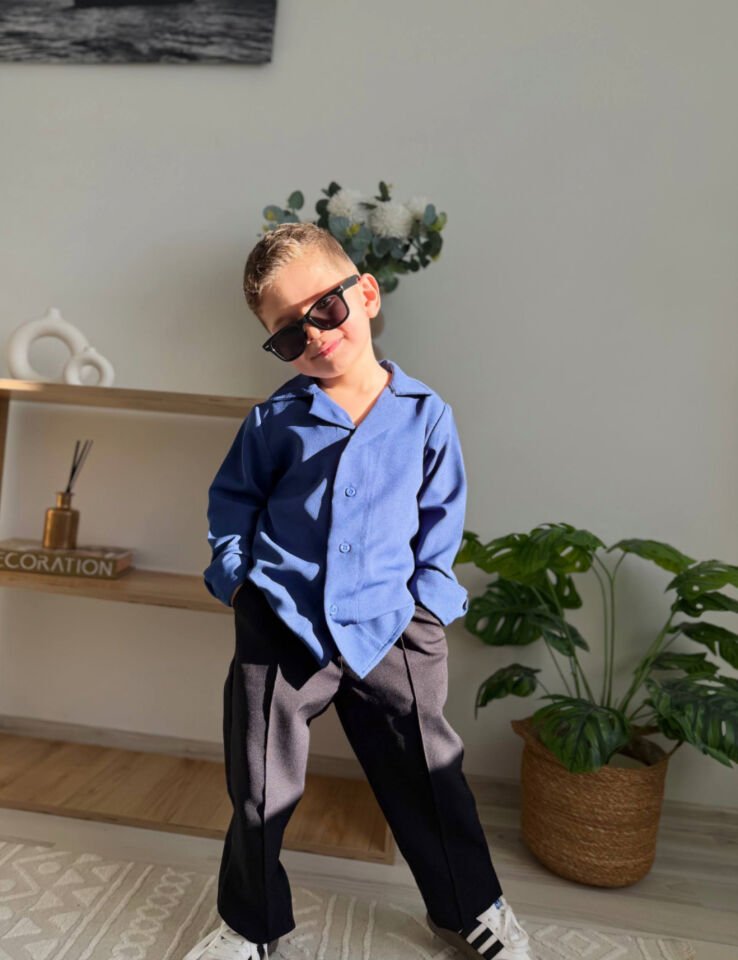 Mavi Double Kumaş Takım 9-10 YAŞ