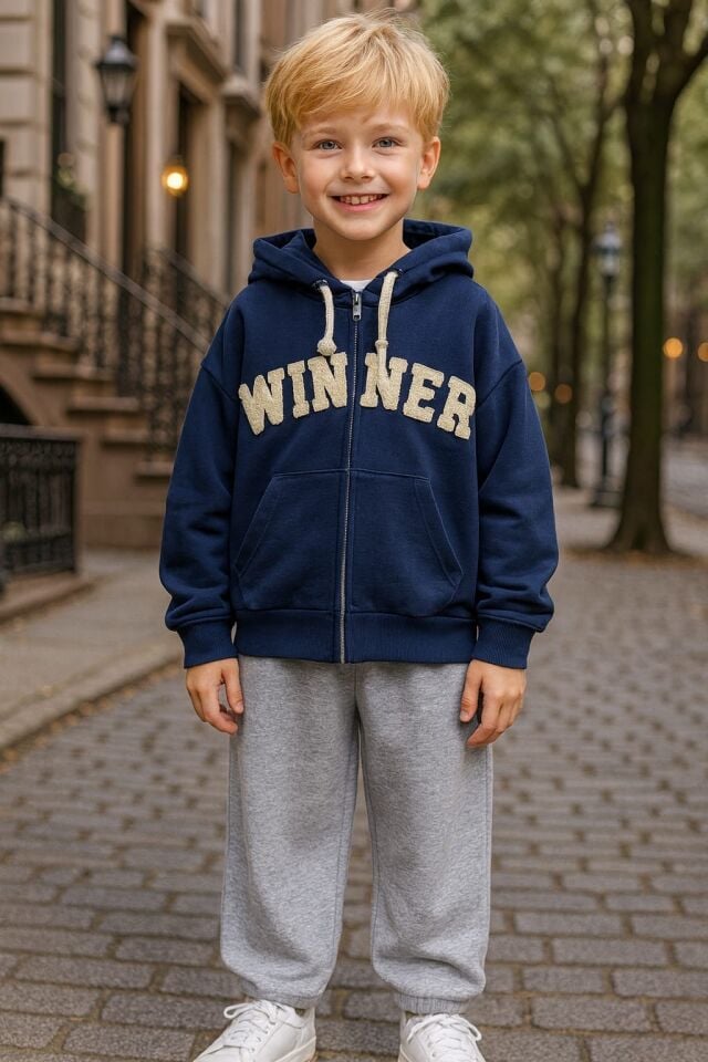 Unisex 2 iplik Fermuarlı Takım