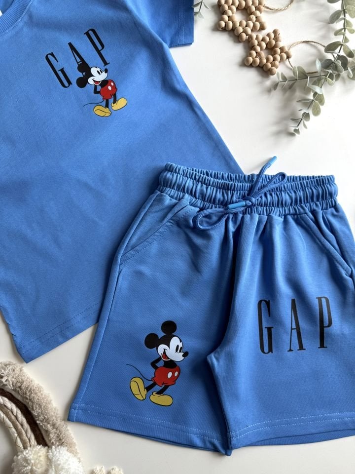 Mickey Baskılı Şortlu Takım