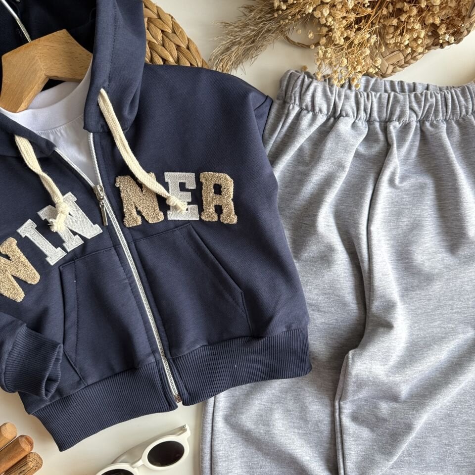Unisex 2 iplik Fermuarlı Takım