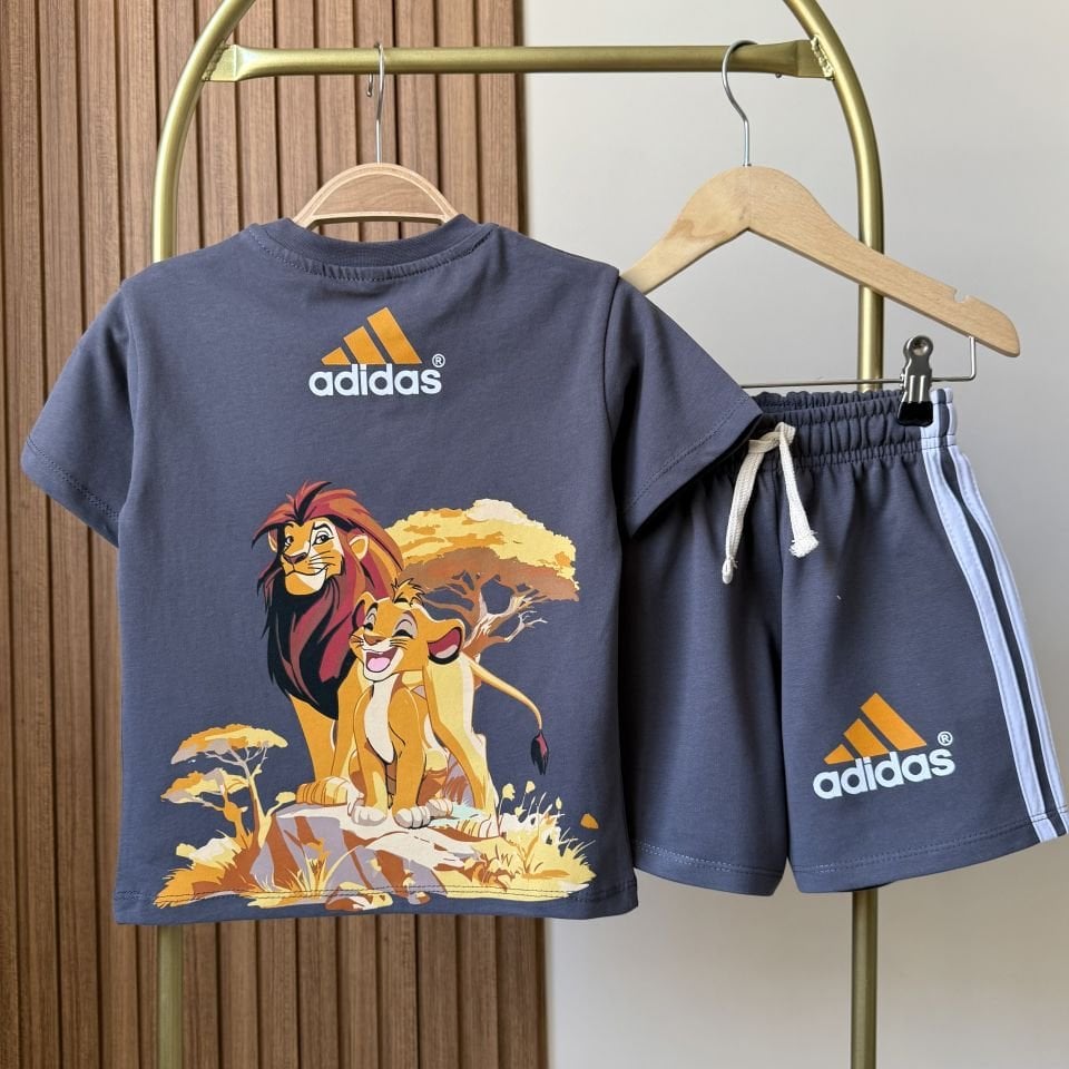 Antrasit lion Baskılı Takım