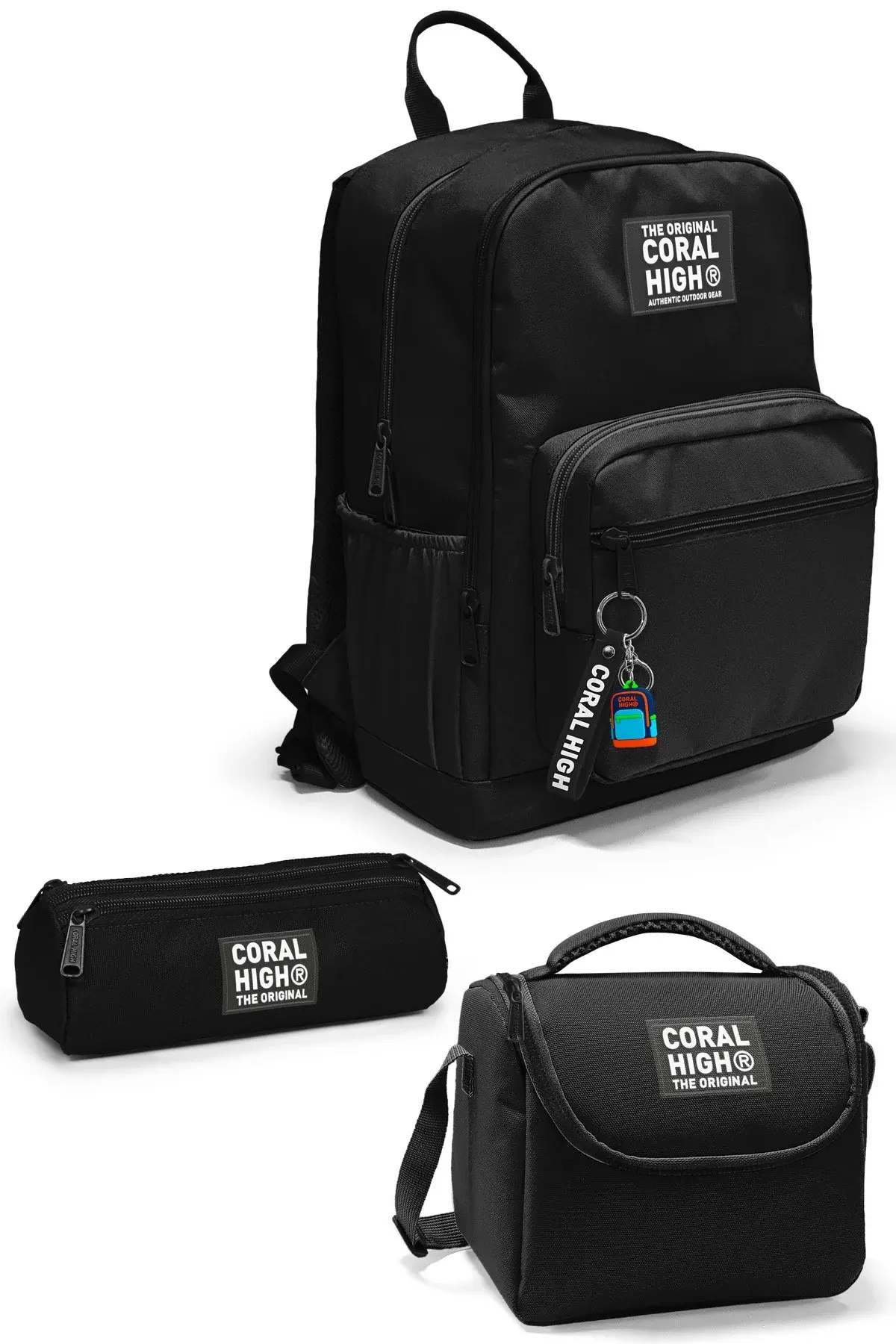Coral High Siyah 3’lü Okul Çanta Seti SET0133240 Adet