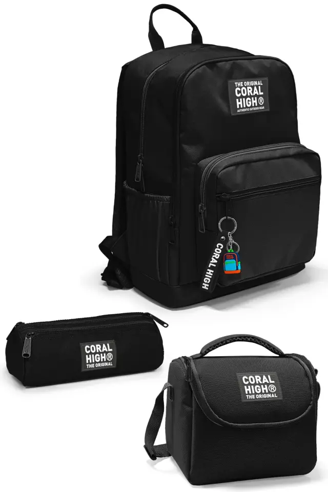Coral High Siyah 3’lü Okul Çanta Seti SET0133240 Adet