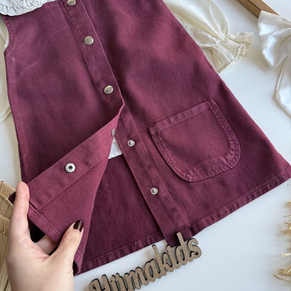 Bordo Gömlekli Jile 3-4 YAŞ