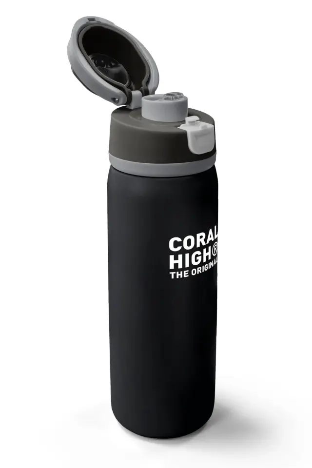 Coral High Siyah Pipetli ve Direkt İçim Çelik Termos 800 ml 38518 Adet
