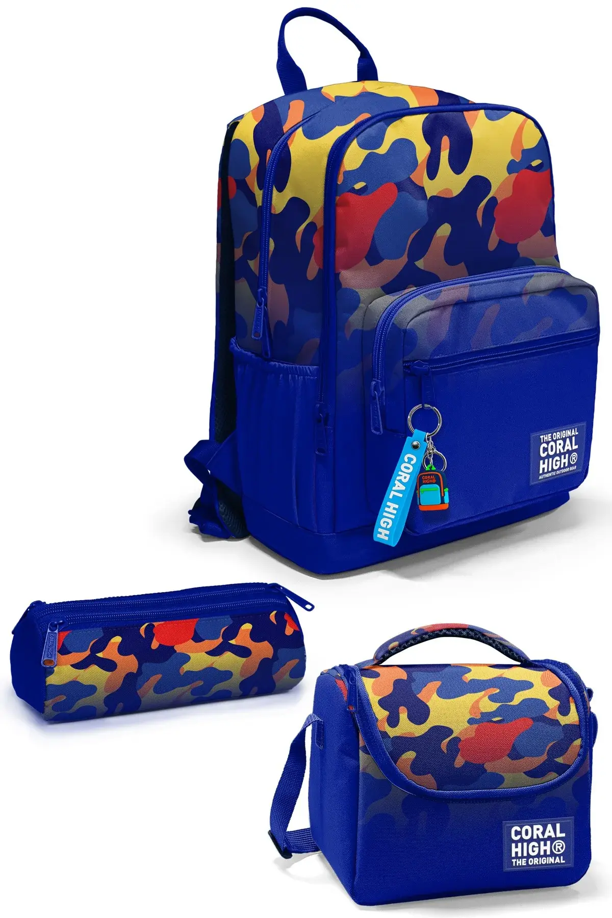 Coral High Saks Kamuflaj Desenli 3’lü Okul Çanta Seti SET0133239 Adet