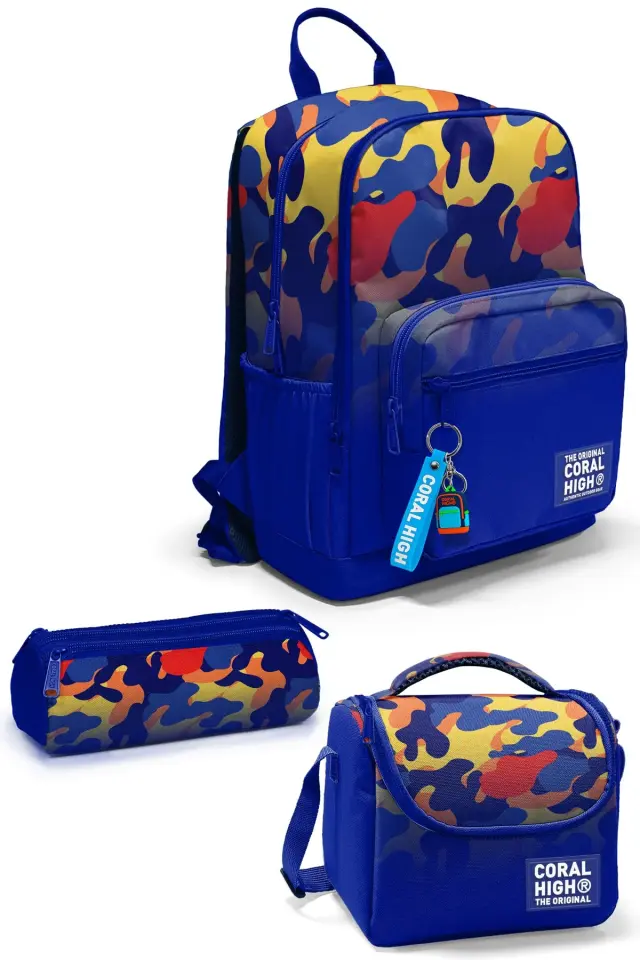 Coral High Saks Kamuflaj Desenli 3’lü Okul Çanta Seti SET0133239 Adet