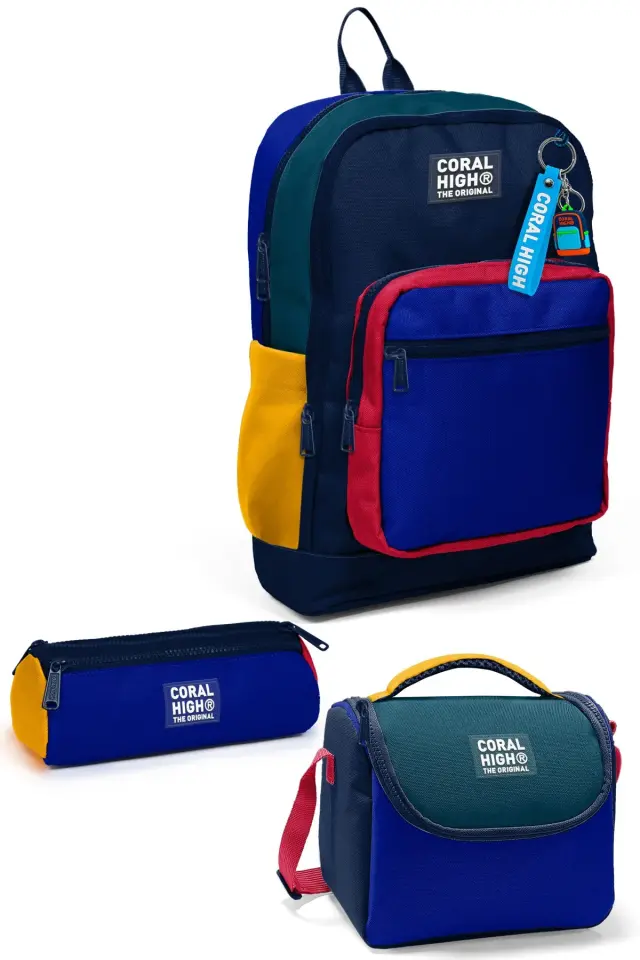 Coral High Kids Çok Renkli 3’lü Okul Çanta Seti SET0133222 Adet