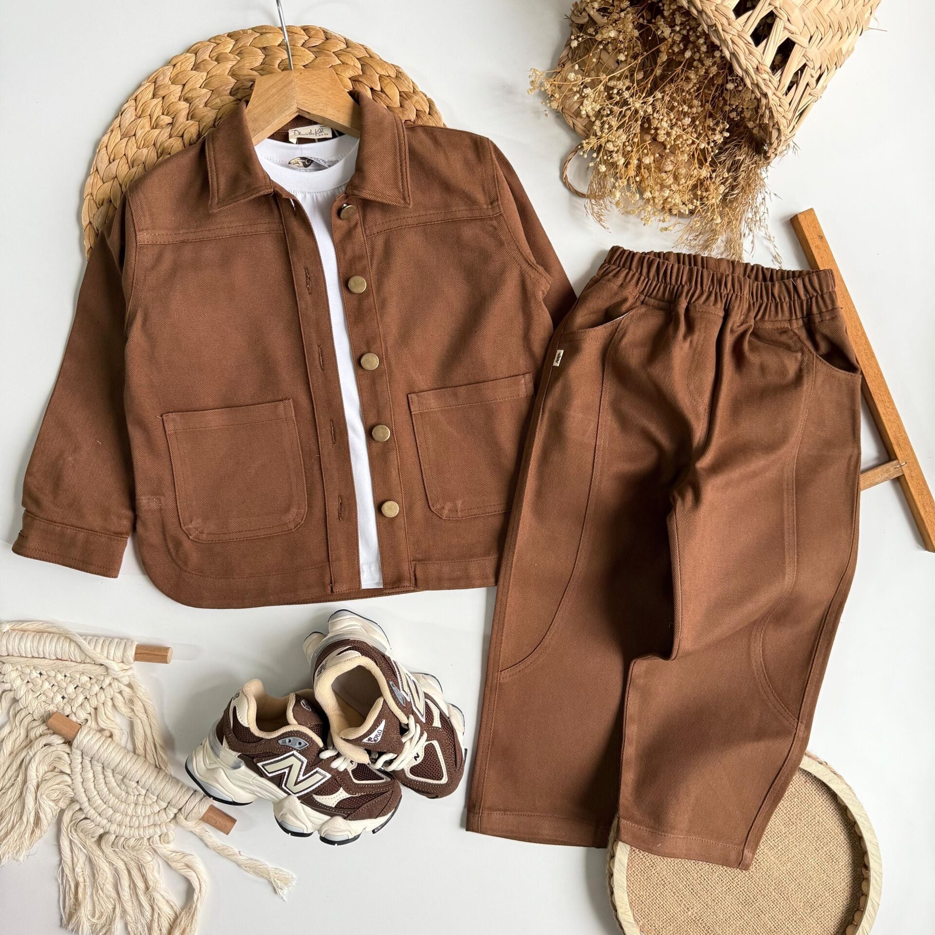 Gabardin Kahve Ceketli Takım 6-7 YAŞ