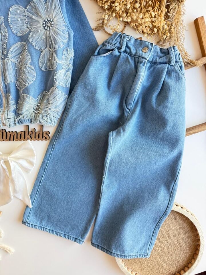Nakışlı Denim Takım 9-10 YAŞ
