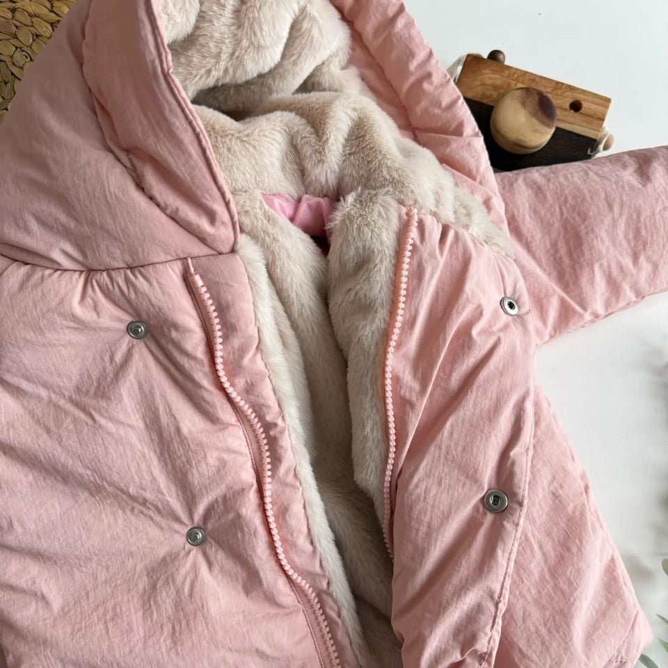 Pembe YÜnlü Mont