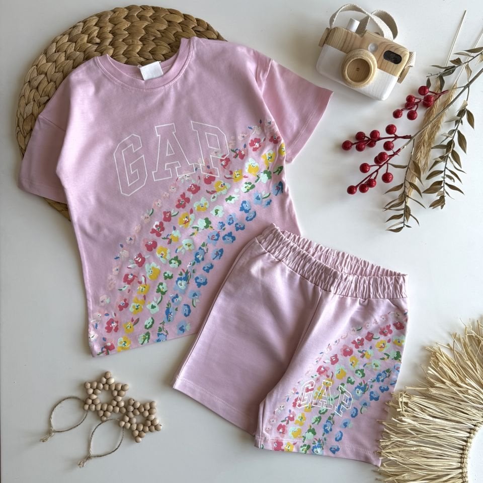Gap çicekli Pembe Takım